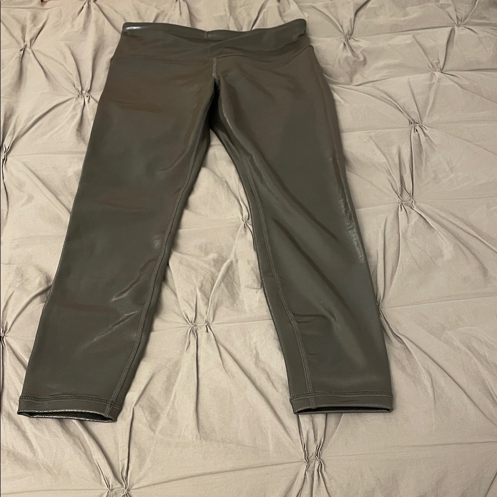 Athleta Silver foil leggings